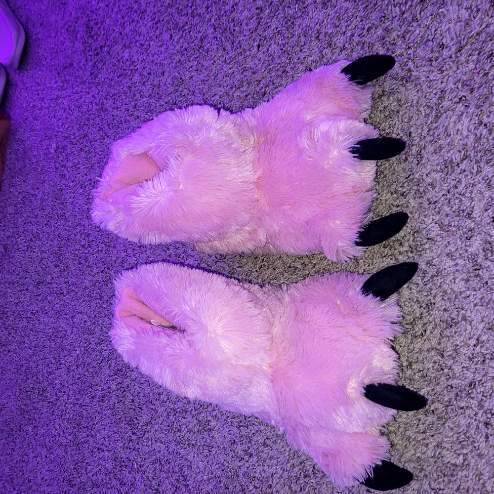 Lazy One Pink Monster Slippers